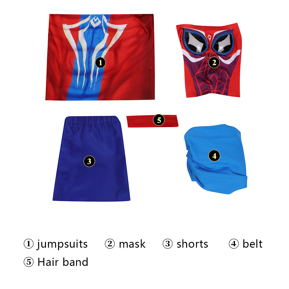 Across The Spider-Verse Spiderman India Pavitr Prabhakar Cosplay Costume Outfit