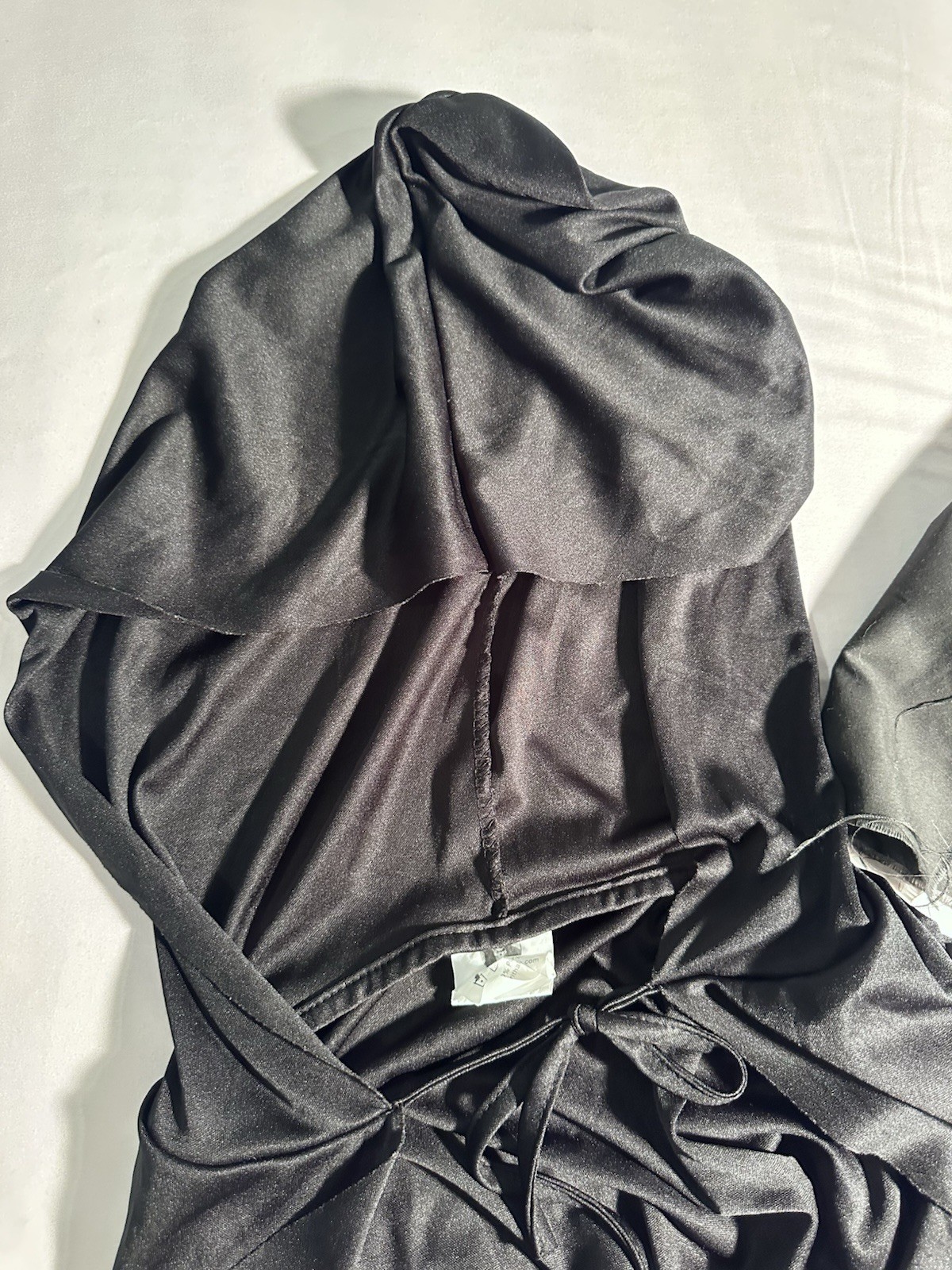 Spirit Halloween Hooded Skeleton Robe Costume One Size Black/White Polyester
