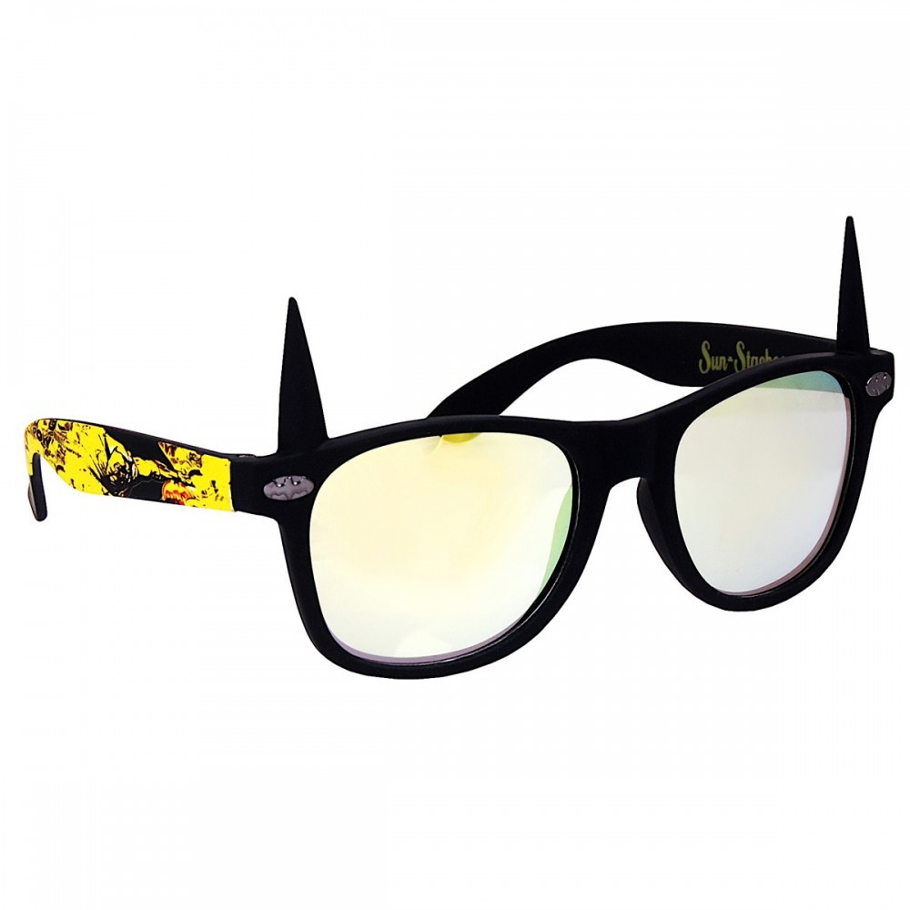 Party Costumes – Sun-Staches – Batman Yellow Lens NEW Black Cosplay Halloween