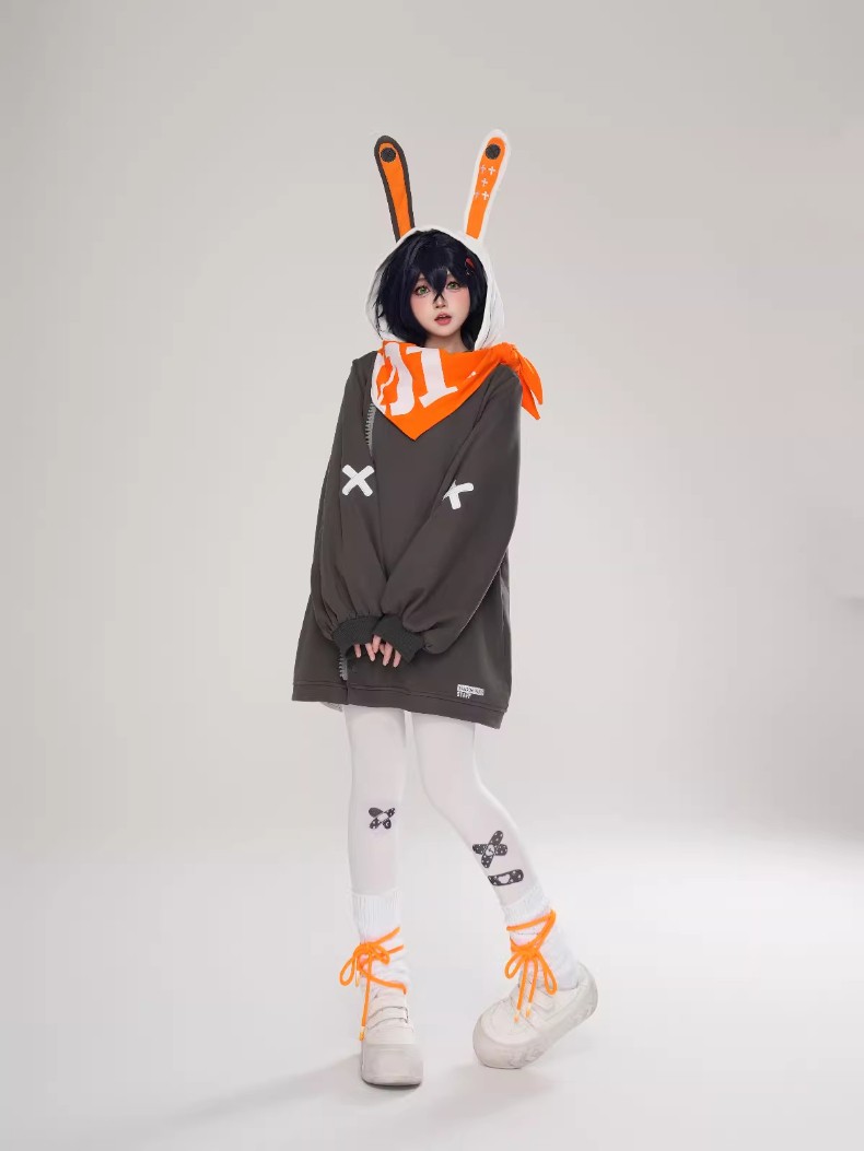 ZZZ Zenless Zone Zero The Bangboo Eous Clothing Hoodie Cosplay Outfit w/Scarf