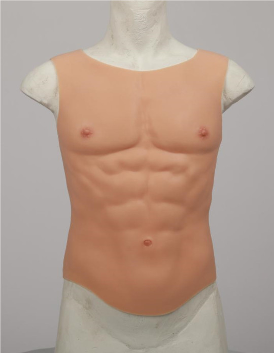 Silicone Muscle Chest Realistic BodySuit Male Fake Breast Plate Costume Cosplay