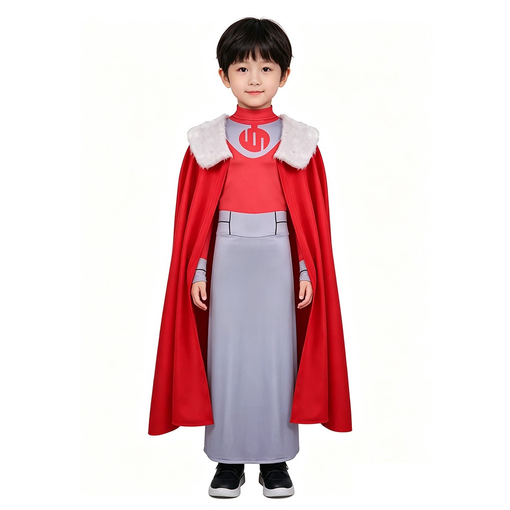 Kids Boys Thragg Cosplay Halloween Carnival Bodysuit Jumpsuit Cloak Party Girls