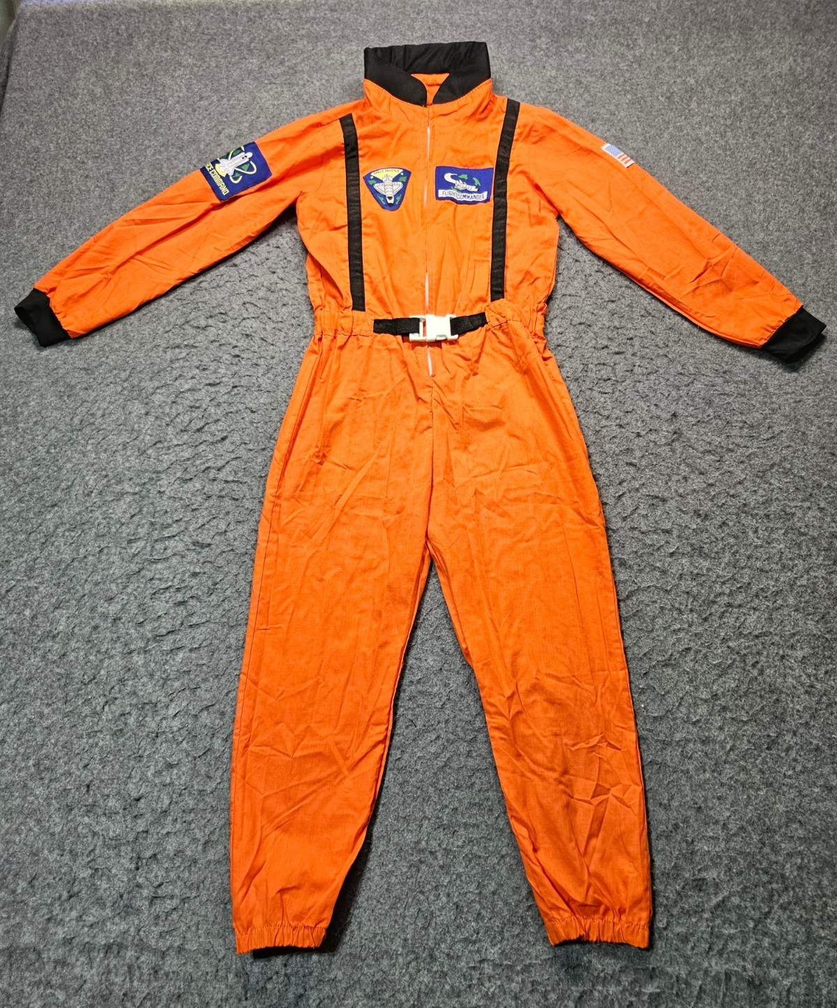 Rubies 1 pc orange Astronaut kids costume jumpsuit long sleeve size Medium