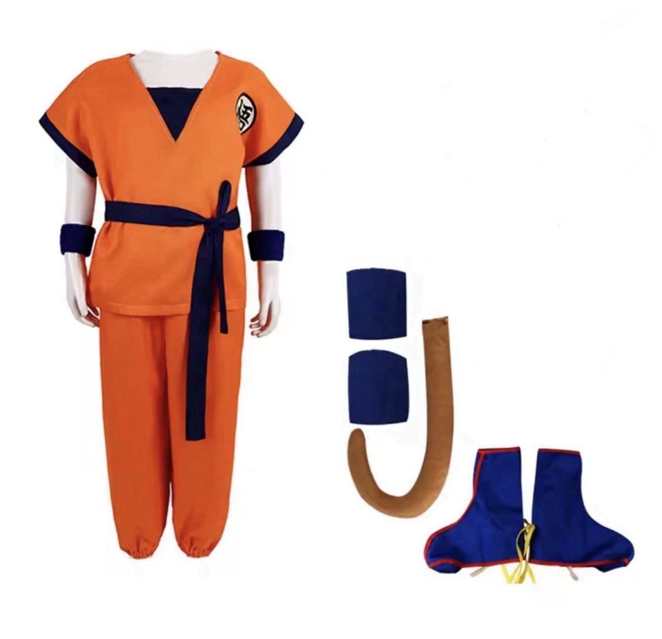 Dragon Ball Z Super Goku Adult Costume Halloween Anime Cosplay Jumpsuit Size S