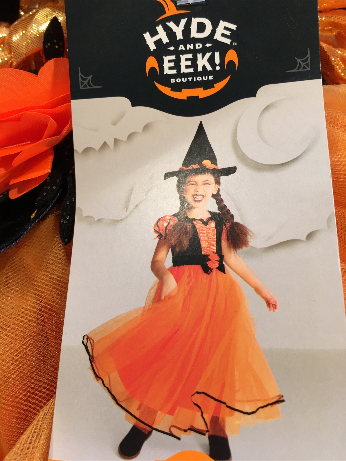 Hyde And Eek New Girl’s Size Medium (8-10) Witch Velvet & Tulle Dress & Hat