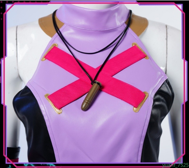 Arcane Season 2 JinX Cosplay Women Costume Purple Cloak Hood Halloween Polyester