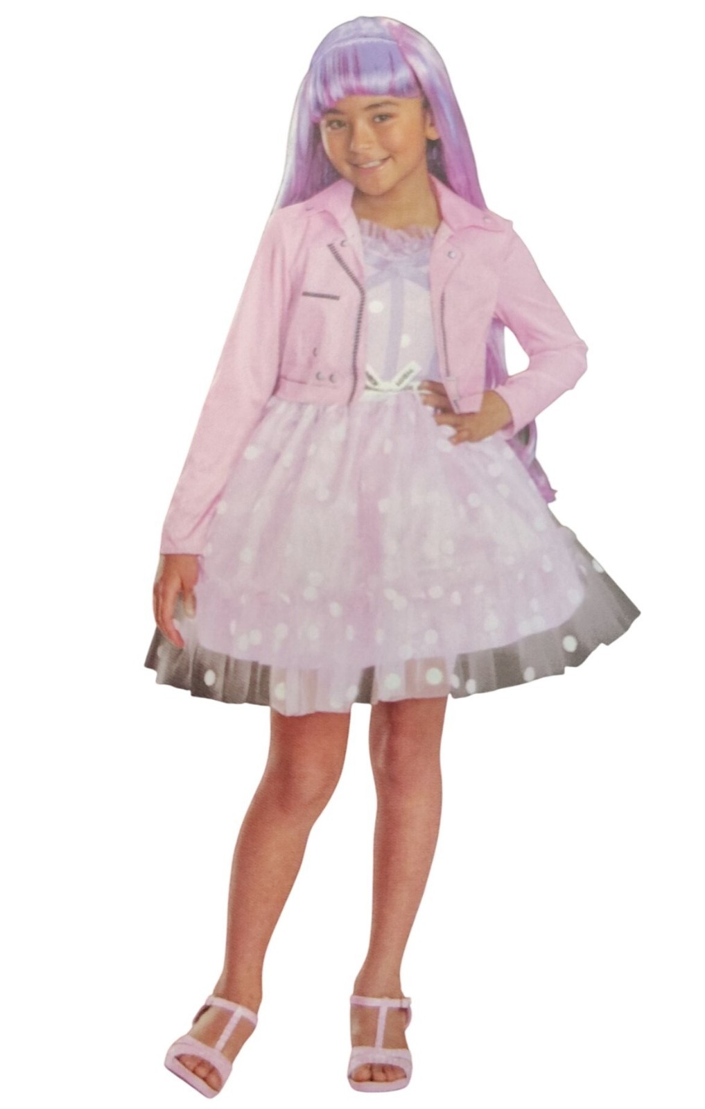 Disguise Girls S (6/6X) Rainbow High Violet Costume Dress Set