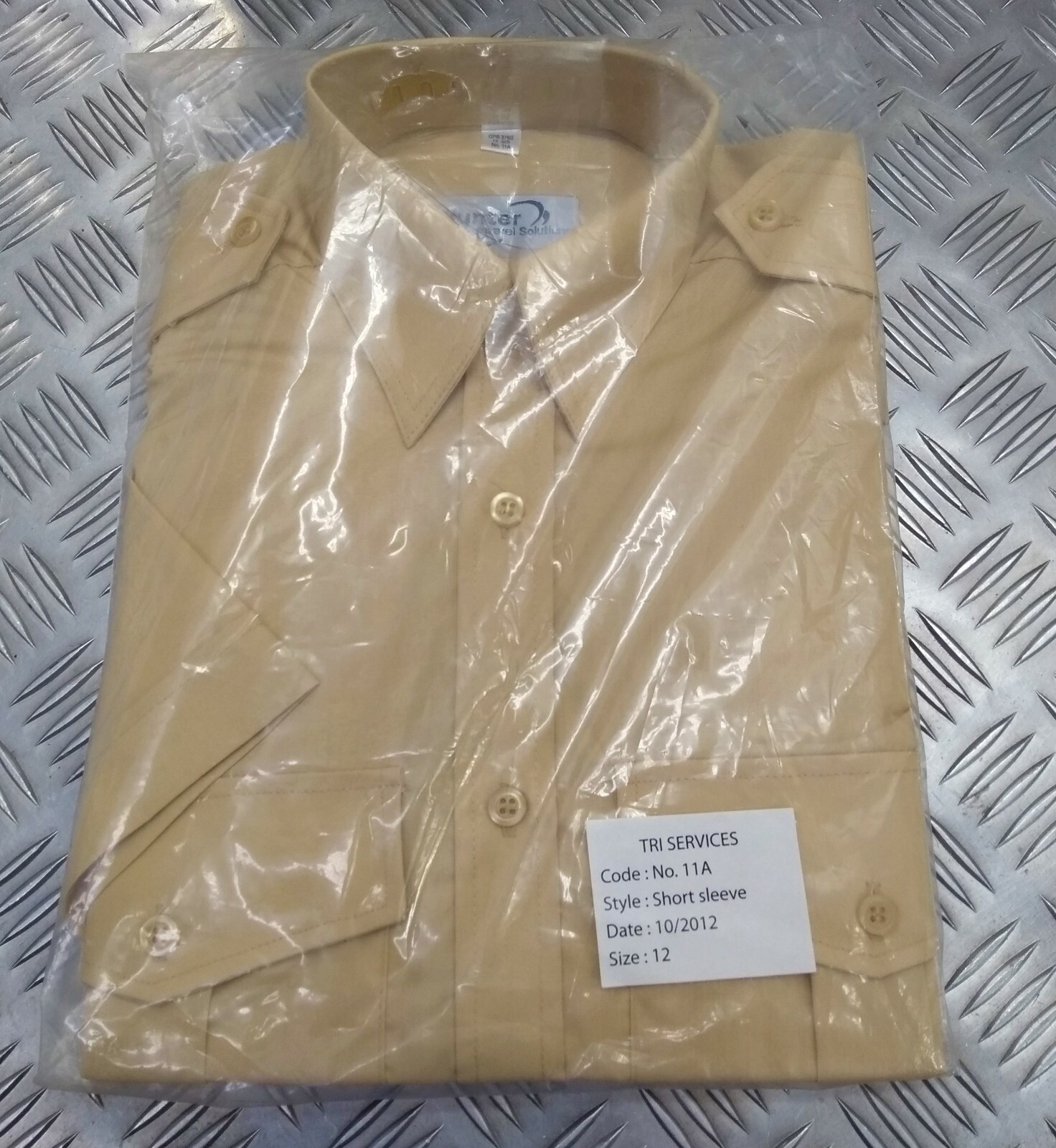 Fawn Shirt Tri Service Beige Female Short Sleeves Size 8 – NEW