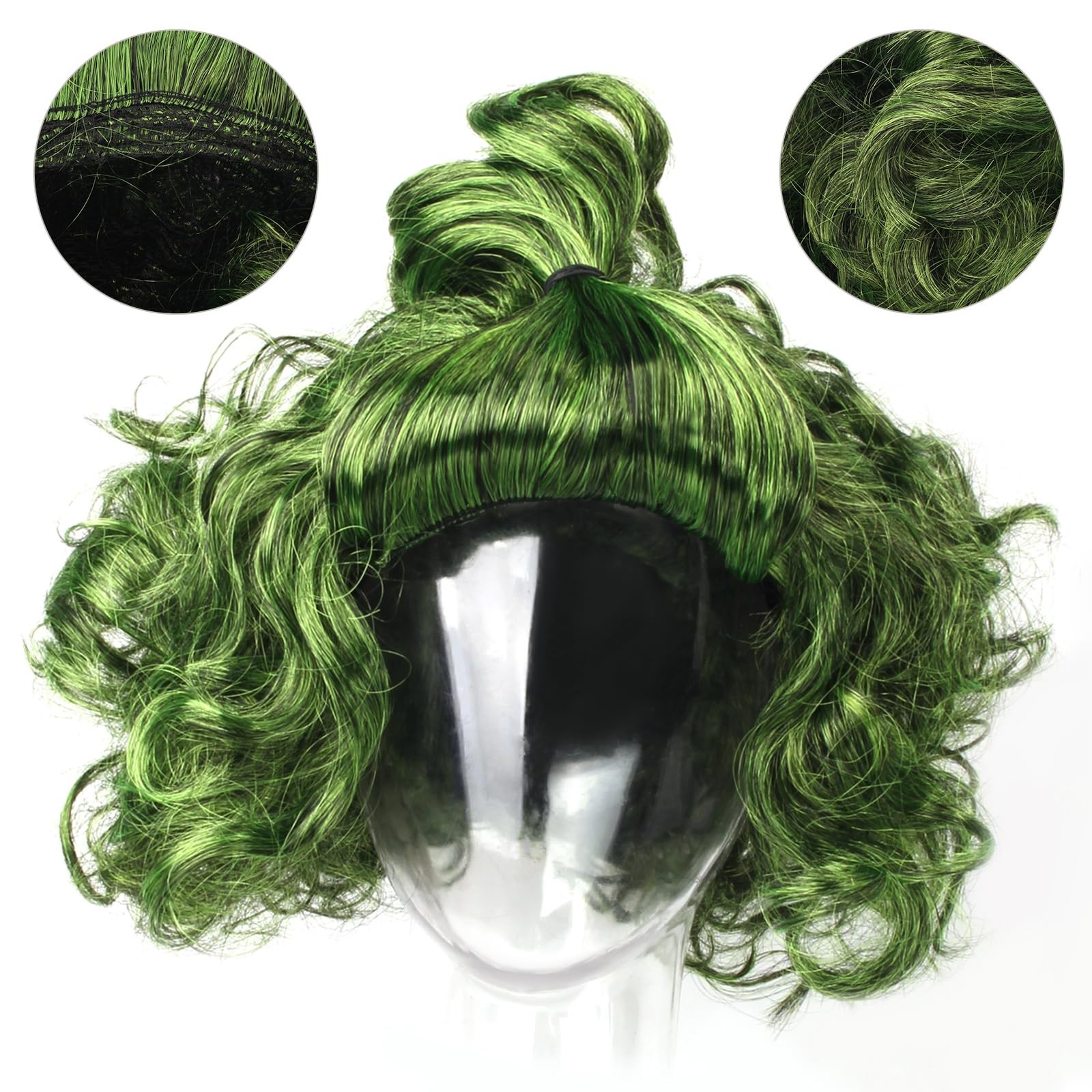 5 Pcs Kids Halloween Green Wig Costume Set – Book Week & Movie Character Accesso