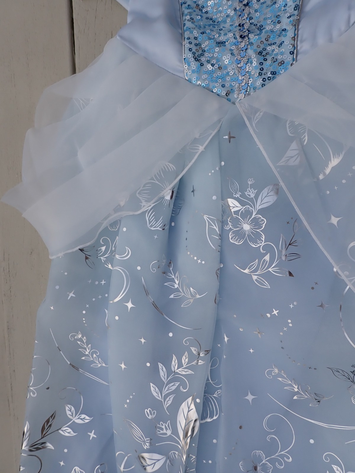 Disney Size 13 Cinderella Costume Blue Princess Dress Halloween Dress Up New
