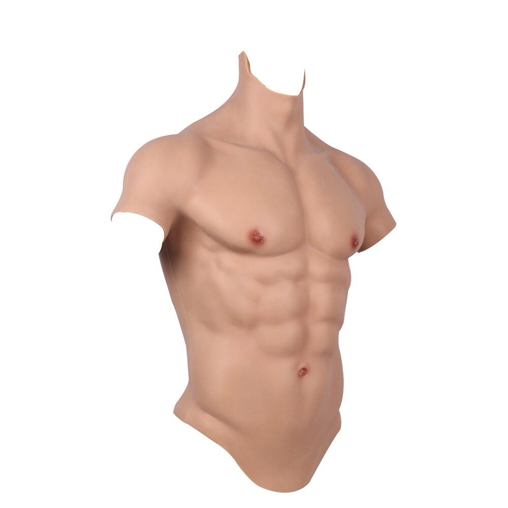 KnowU Muscle Body Suit Size S Silicone Breastplate Fake Chest Cosplay Crossdress