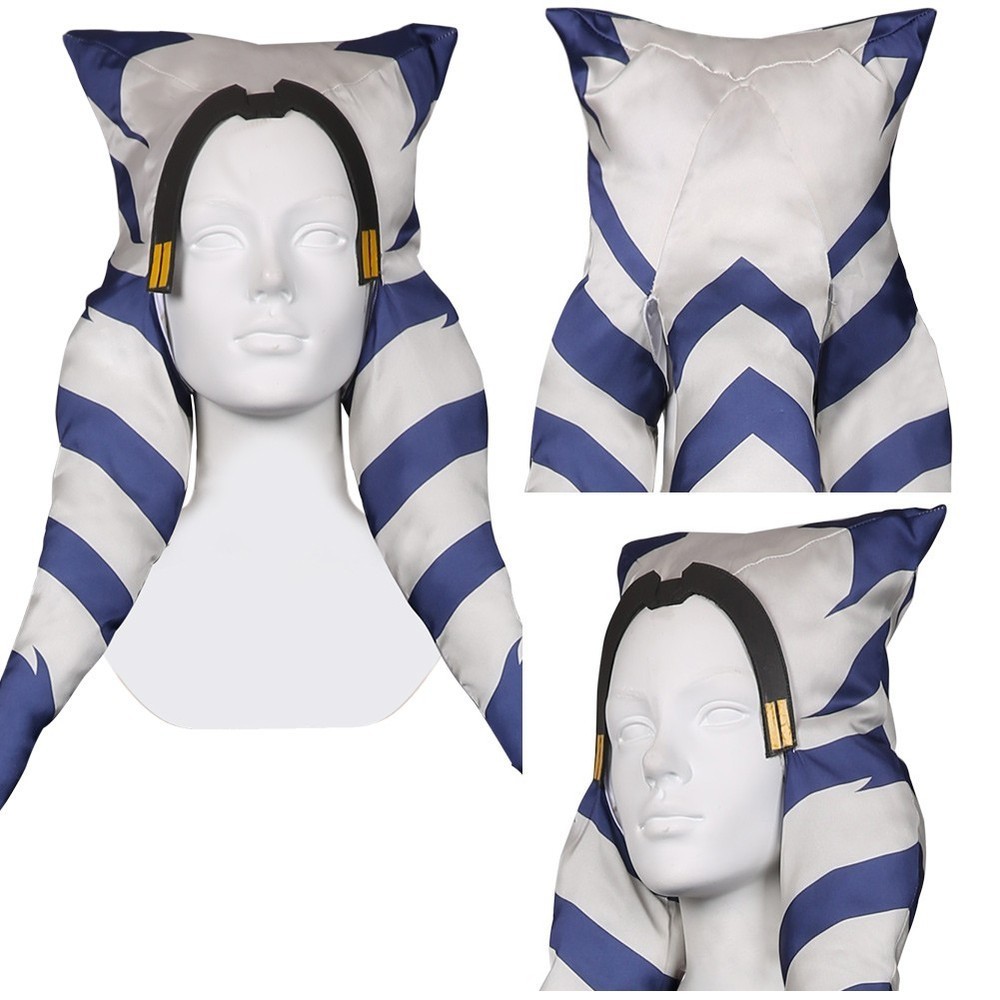 Ahsoka Tano The Mandalorian Jedi Cosplay Pants+Top Halloween Suits+Headgear Hats