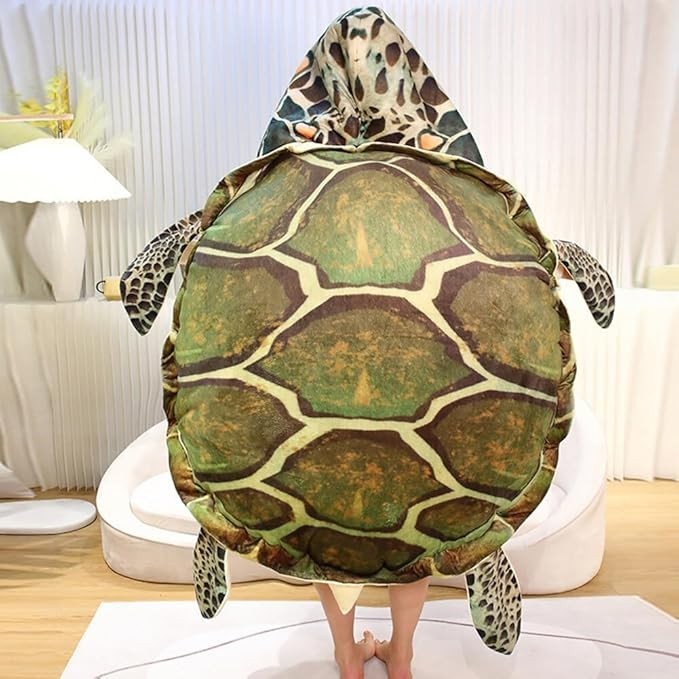 24 Inch Wearable Turtle Shell Plush Pillow – Turtle Body Costume for Kids