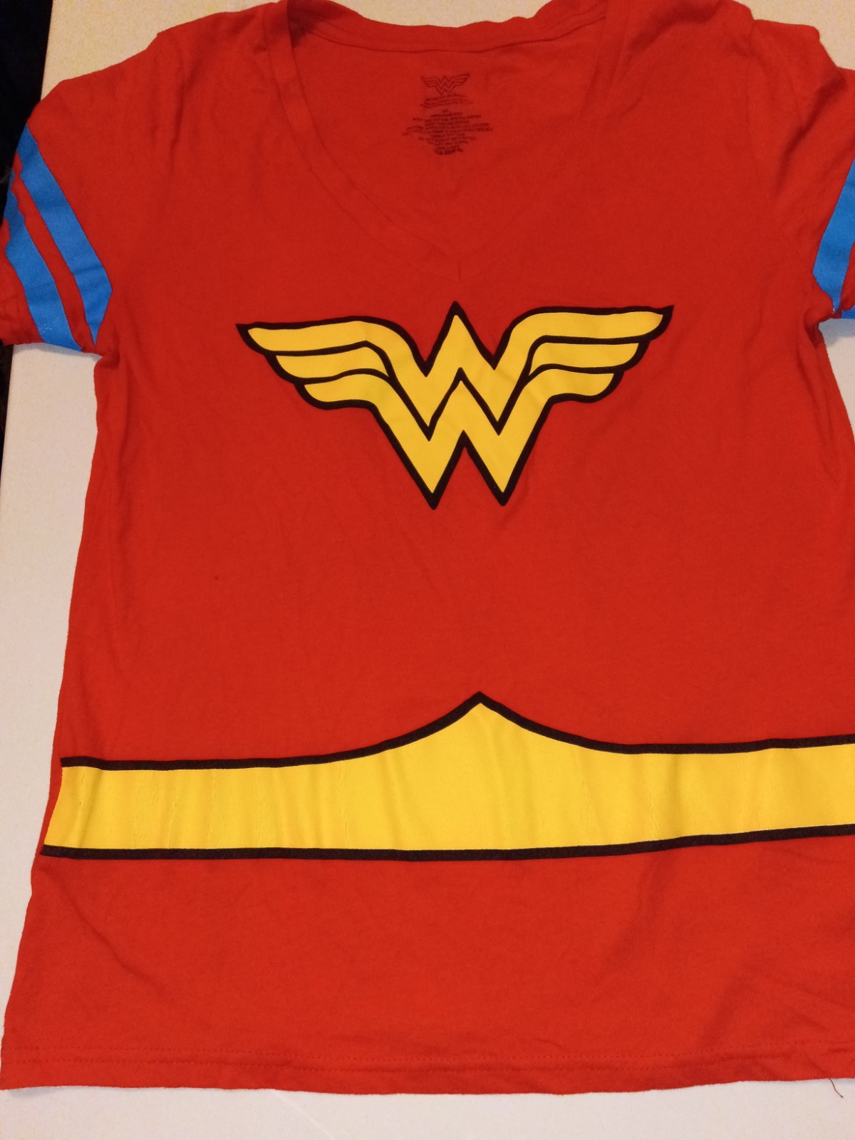 Wonder Woman Red Yellow Blue Costume Top Women’s Short Sleeve Shirt