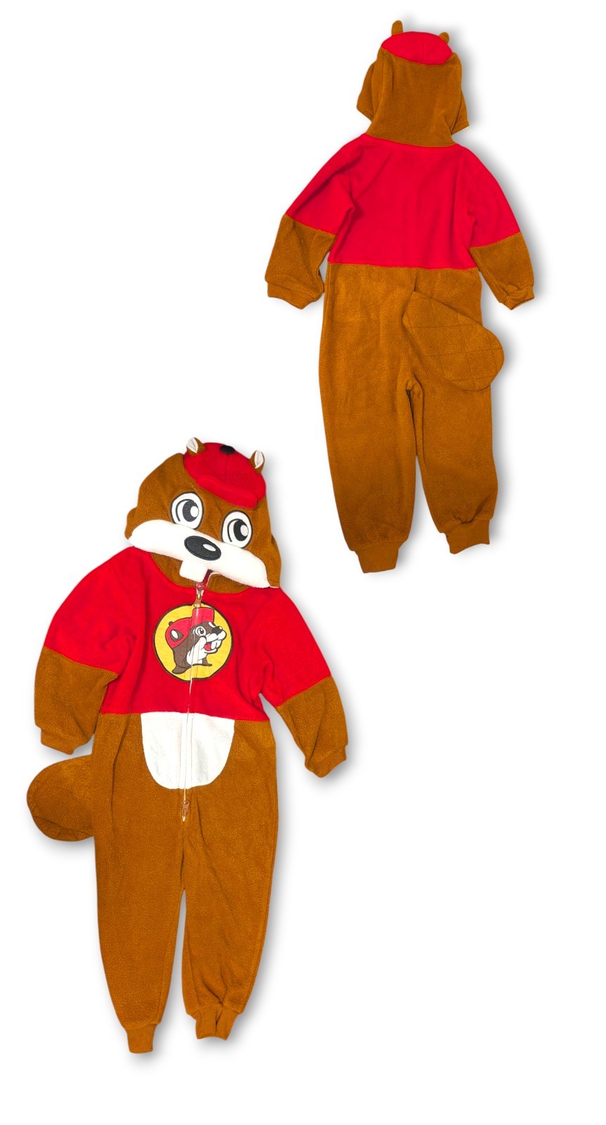 Buc-ee’s Beaver Mascot Buc Body Suit Costume Pajamas Toddler – 3T
