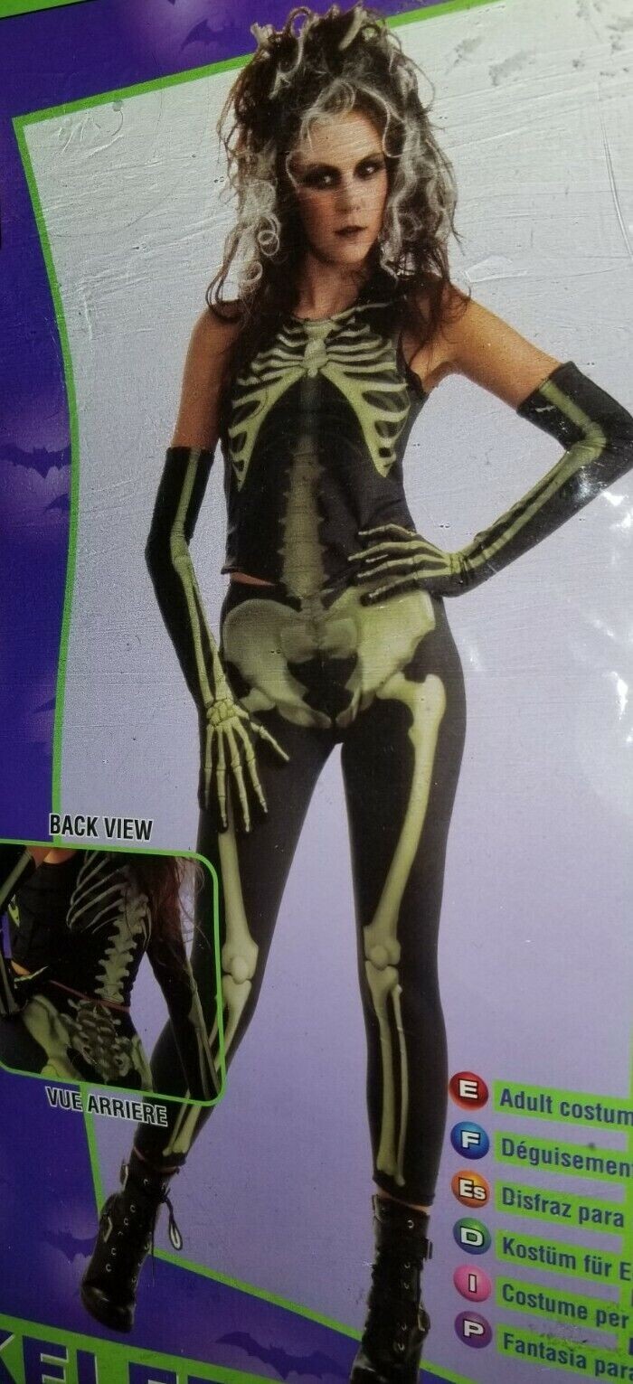 NIP Halloween Sensations Skelee Girl Women’s L Adult Halloween Cosplay Costume