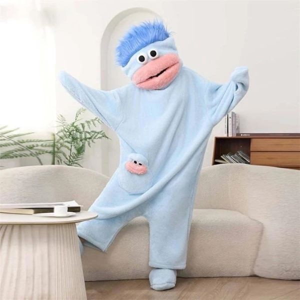 Funny Puppet Jumpsuit Plush Monster Costume Sleepwear Full Body Pajamas Unisex