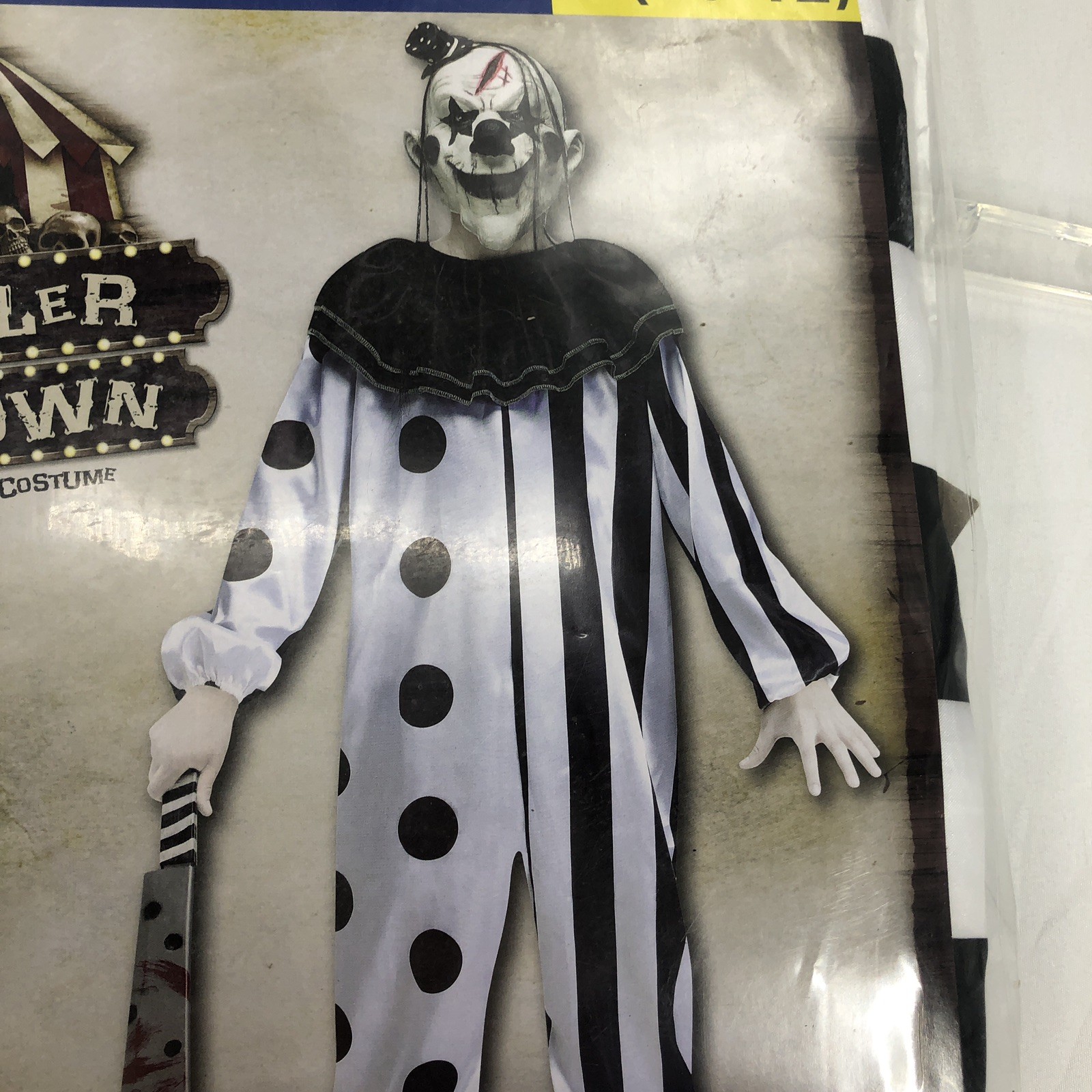 Boy’s Killer Clown Costume L 10/12 Complete with/Suit, Collar, Mask
