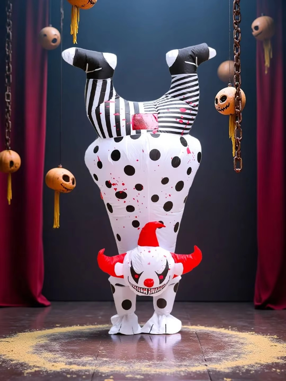 Inverted Evil Clown Inflatable Costume – Adult Halloween Party Ball