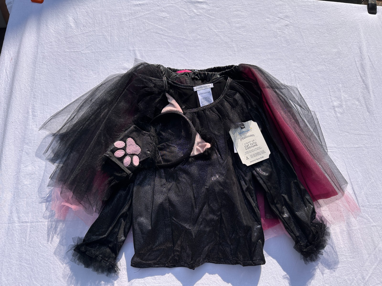Pottery Barn Kids Light-up Kitty CAT TUTU Costume 5-piece 3T NEW w/tags