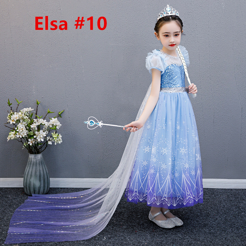 New Girls Princess Halloween Costume Dress up with Cosplay Accessories 3-12Y