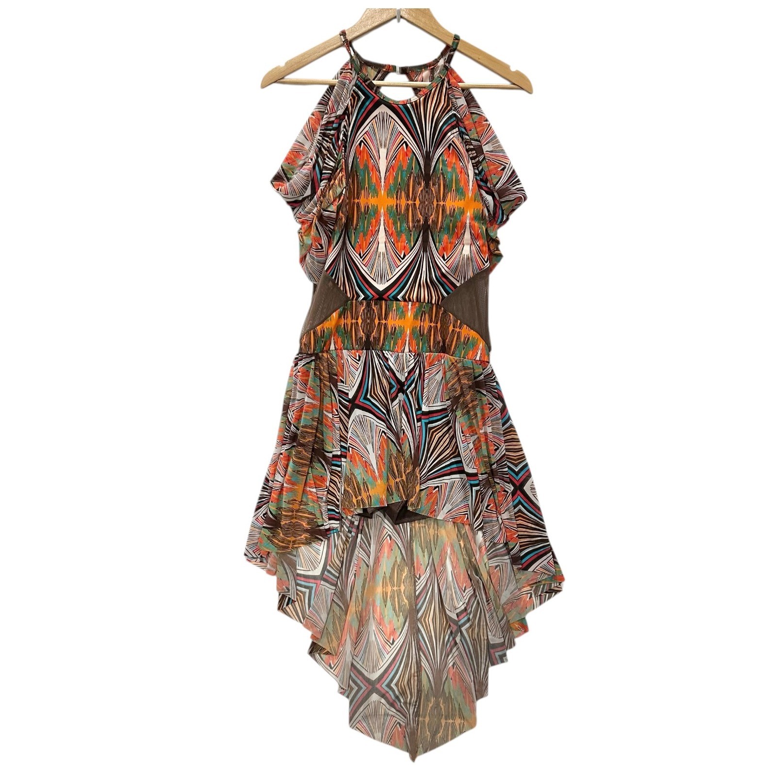 Weissman Geometric Tribal High Low Lyrical Dance Costume Dress 11256 Large Adult