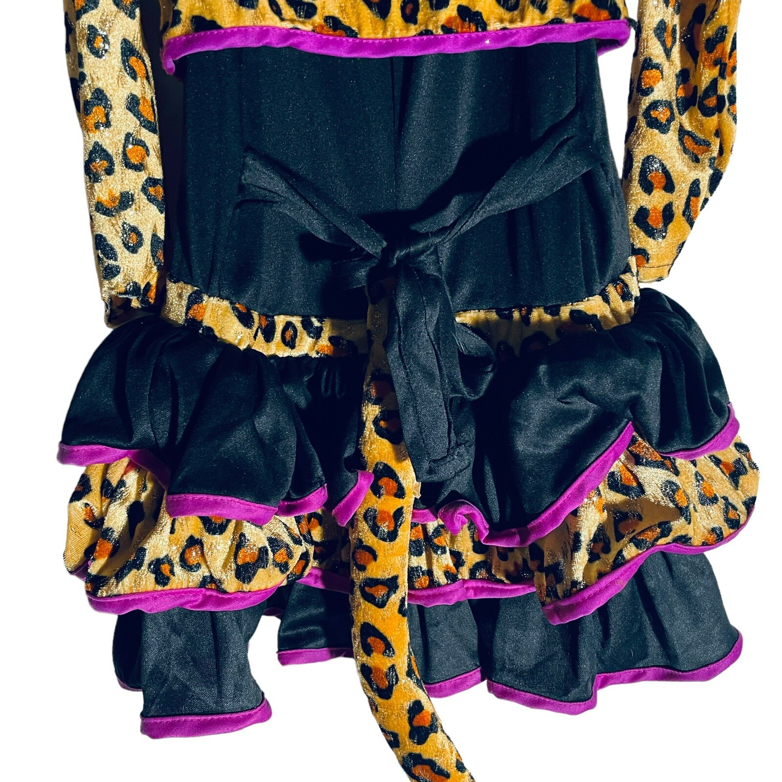 Leopard Pussycat Halloween Costume Girls Size S Dress Tail Hoodie 881382