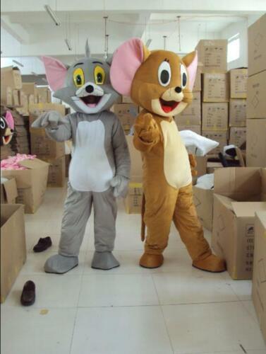 Hot Tom Cat and Jerry Mouse Mascot Costumes Cartoon Costume Party Fancy Dress