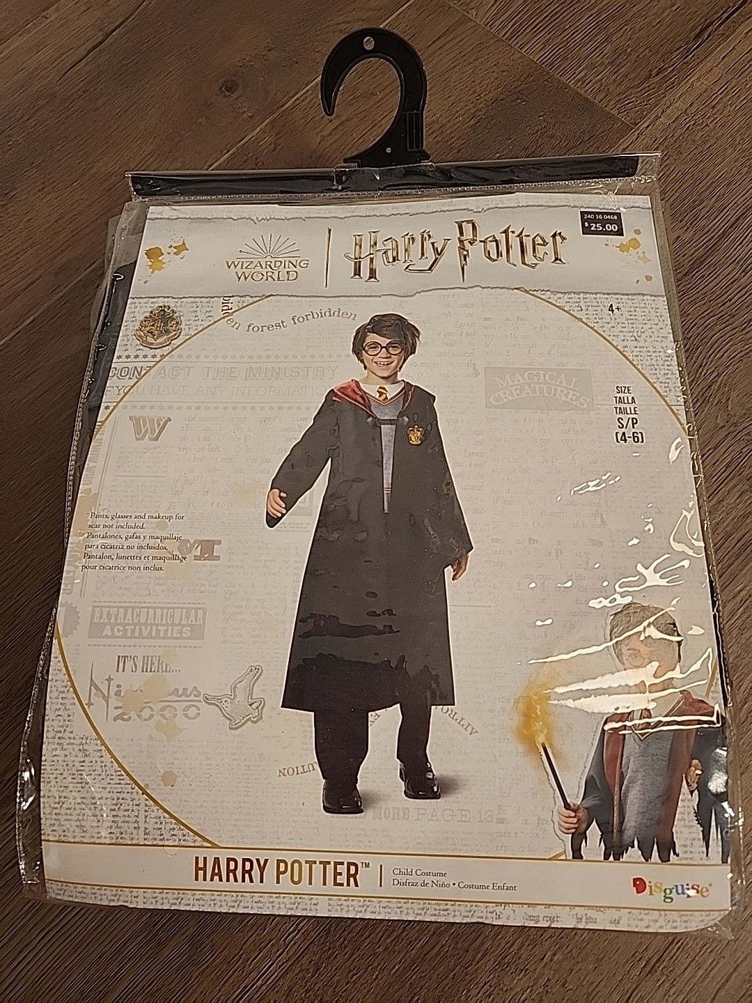 NEW Harry Potter Halloween Costume Kids Youth S 4-6 Wizarding World Robe Sweater