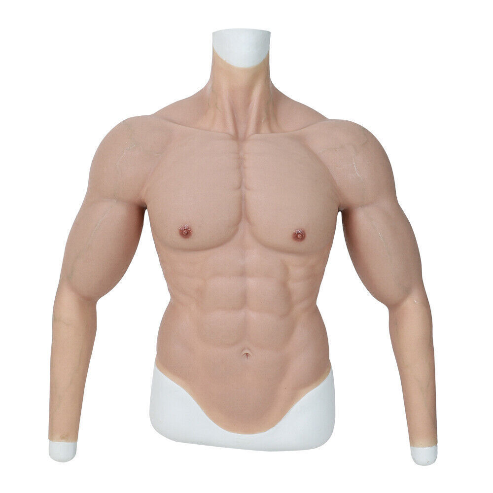 Male Silicone Muscle Suit Fake Muscle Chest With Real Show Manly Crossdresser