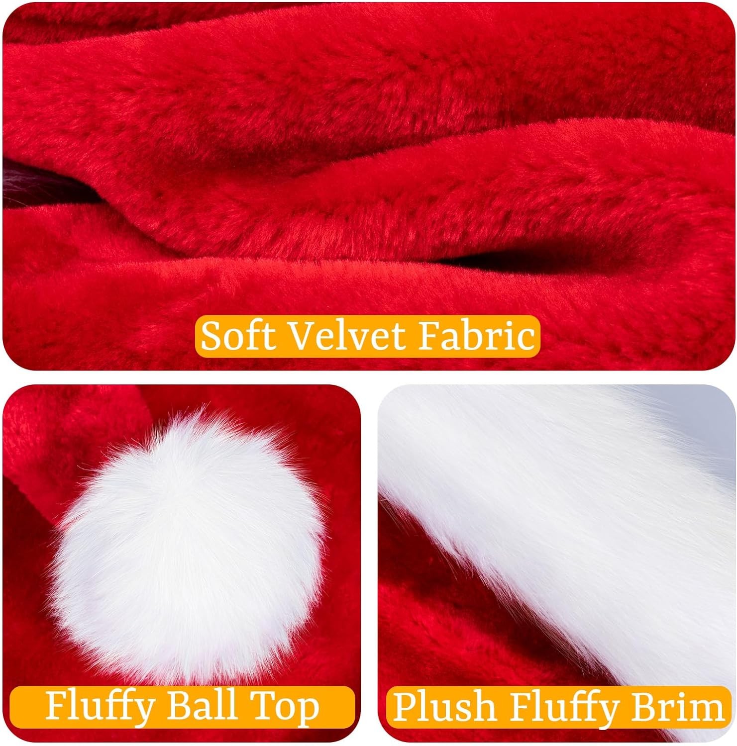 (Bodysuit,Hats)Christmas 2pcs Teddy Lingerie for Women Santa Babydoll Lingerie