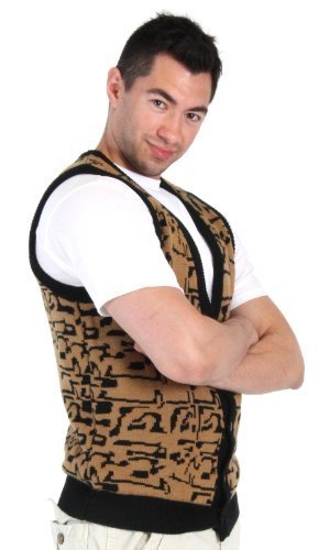 Adult Comedy 80’s Movie Ferris Bueller’s Day Off Button Up Costume Sweater Vest