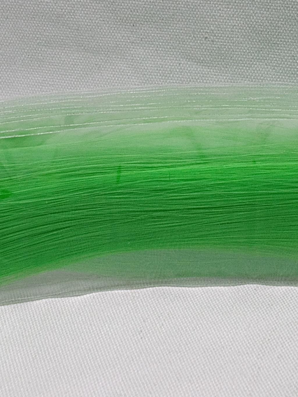 LANSE Hair Extensions 10 pcs 22 inch Synthetic Long Green Hair with Clips