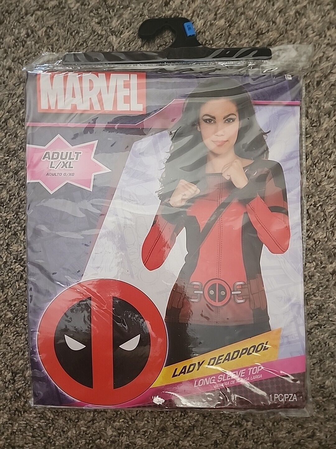 Marvel Comics Lady Deadpool COSPLAY Long Sleeve Top Costume Size Adult L/XL