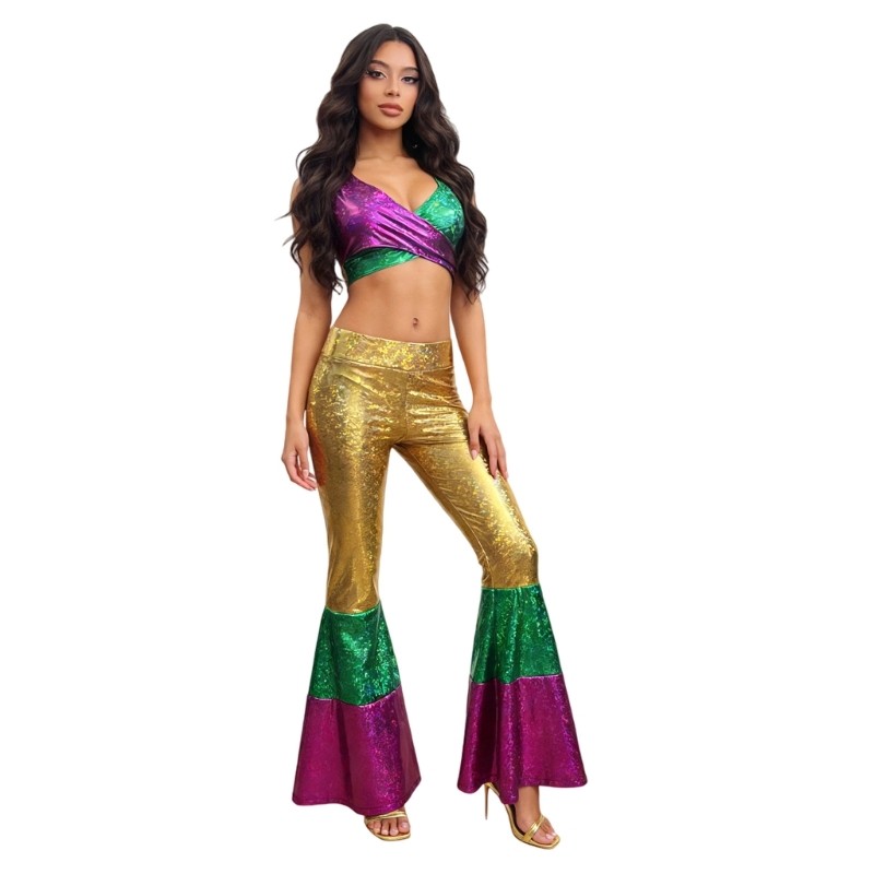 Disco Lover Costume Collection Top Bottom And Headwear For Performers