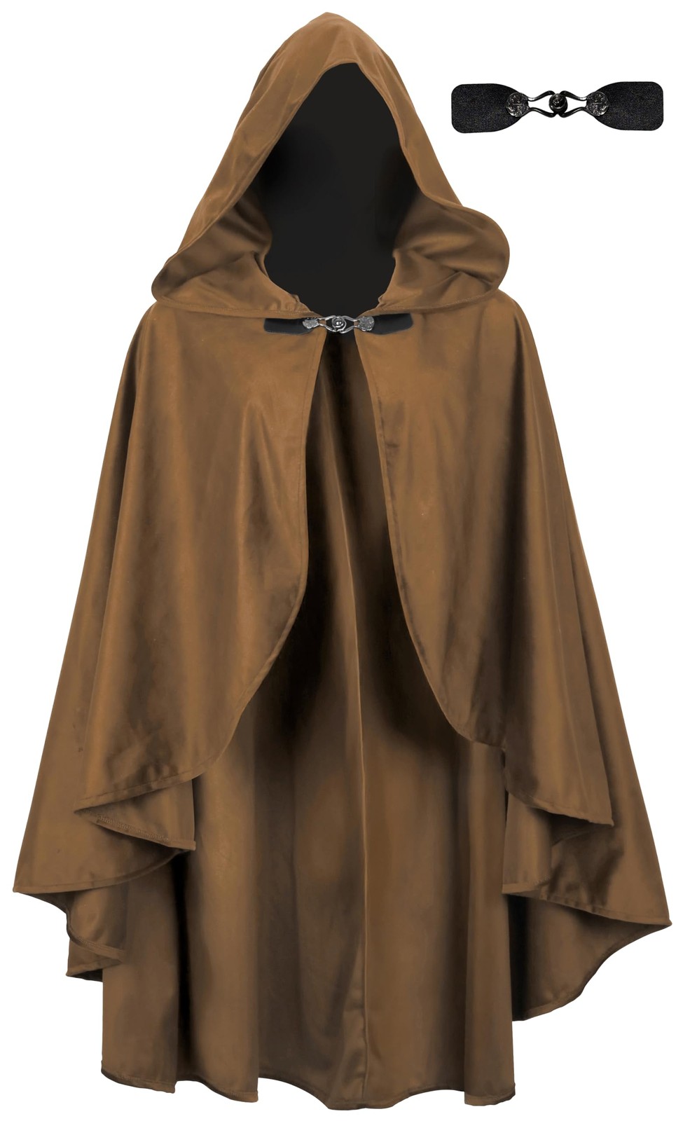 UQJE Medieval Cloak with Hood Halloween Renaissance Hooded Short Cape for Men…