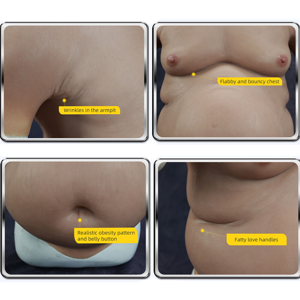 Realistic Silicone Beer Belly Fake Middle-aged Male Belly Crossdress Cosplay