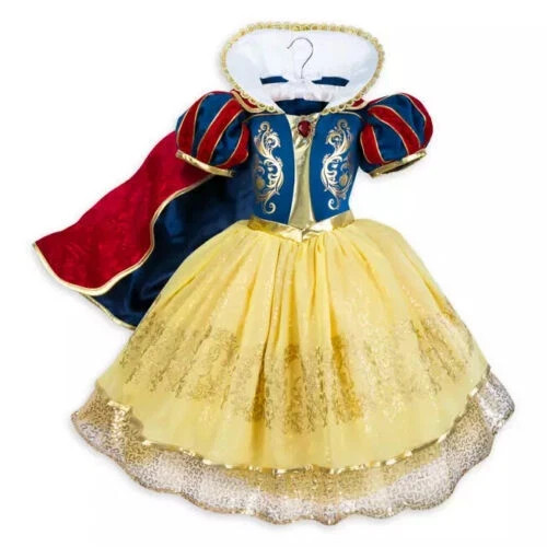 Disney Store Deluxe Snow White Designer Dress Costume Girls Halloween Sz 3 NEW