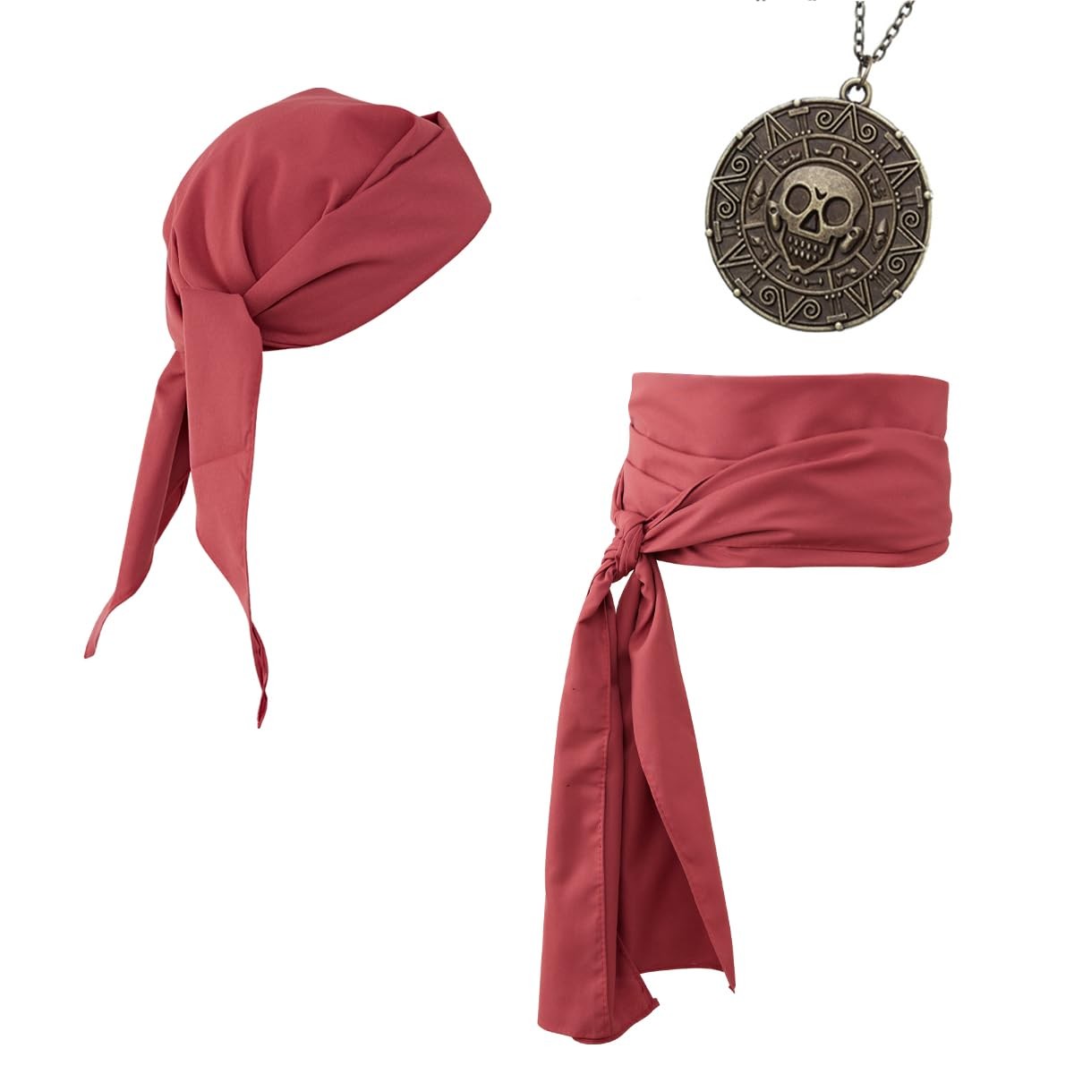 Pirate Costume Accessories – Women & Men Pirate Bandana Headband, Head Scarf,…