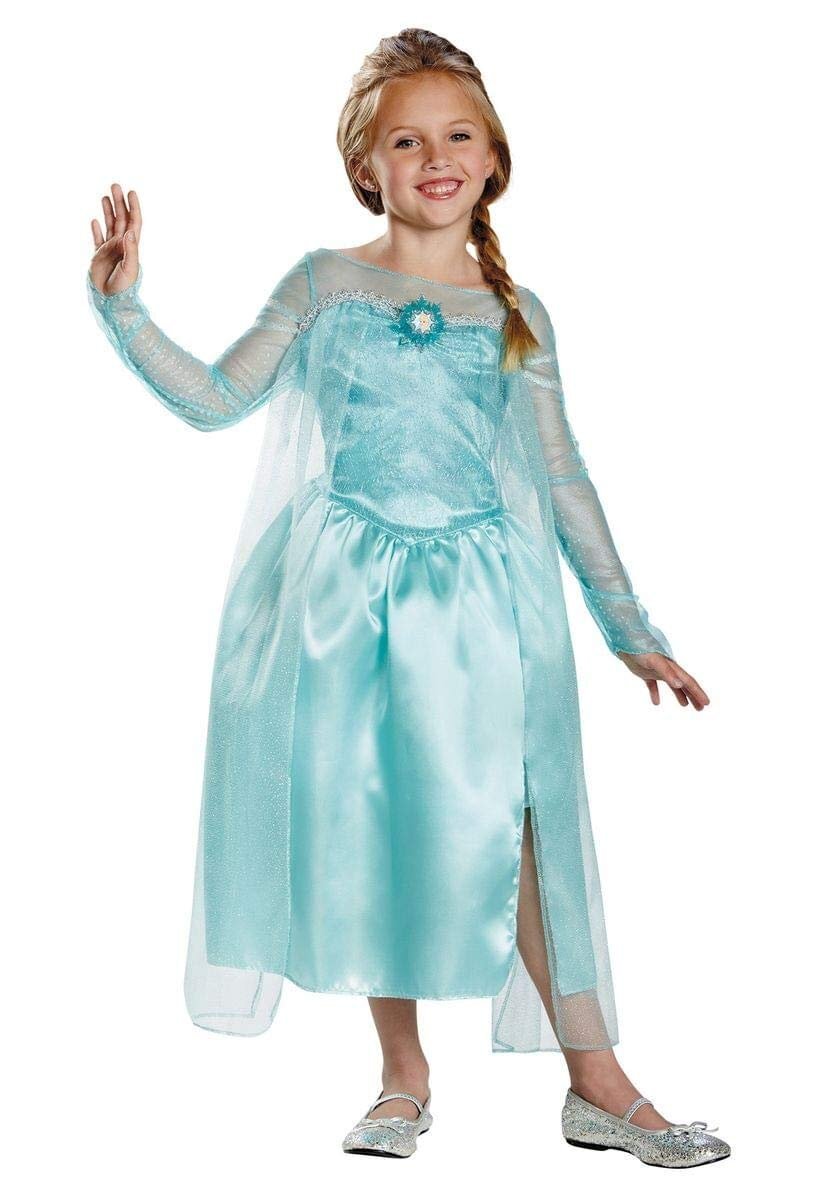 Disney’s Frozen Elsa Snow Queen Gown Classic Girls Costume, Medium/7-8