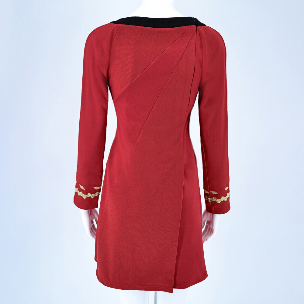 Cosplay TOS Female Duty Uniforms The Original Series Blue Gold Red Dress Costume