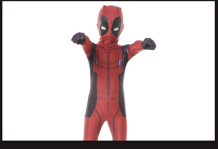 Kids Deadpool Costume Boys Halloween Cosplay Jumpsuit Bodysuits Accessories Gift