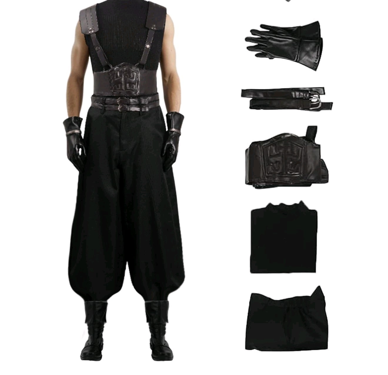 Kejodiy Adult Game Costume Cosplay Outfit halloween XL Final Fantasy Cloud Style
