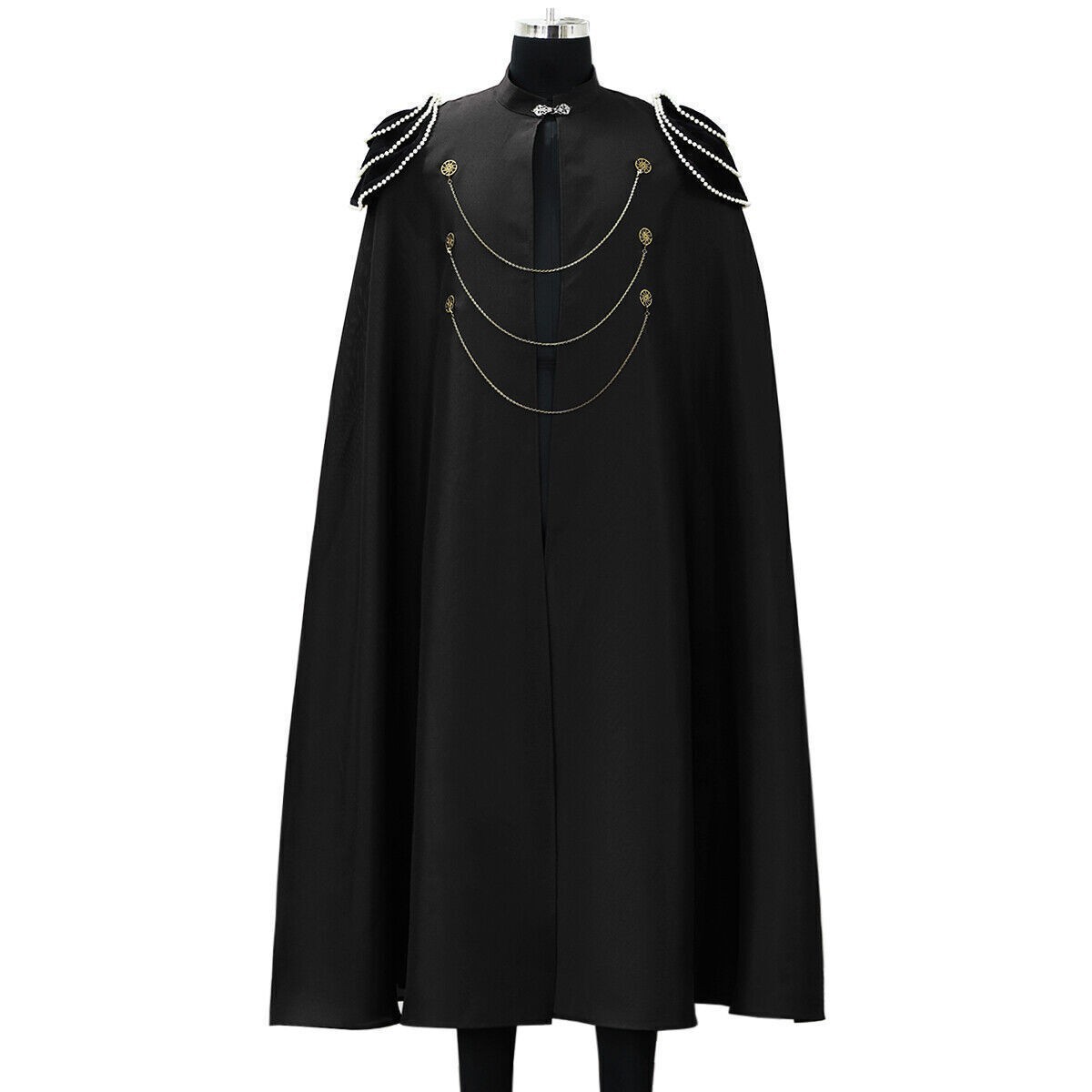 Mens Steampunk Coat Gothic Cloak Halloween Medieval Military Cloak Pirate Jacket
