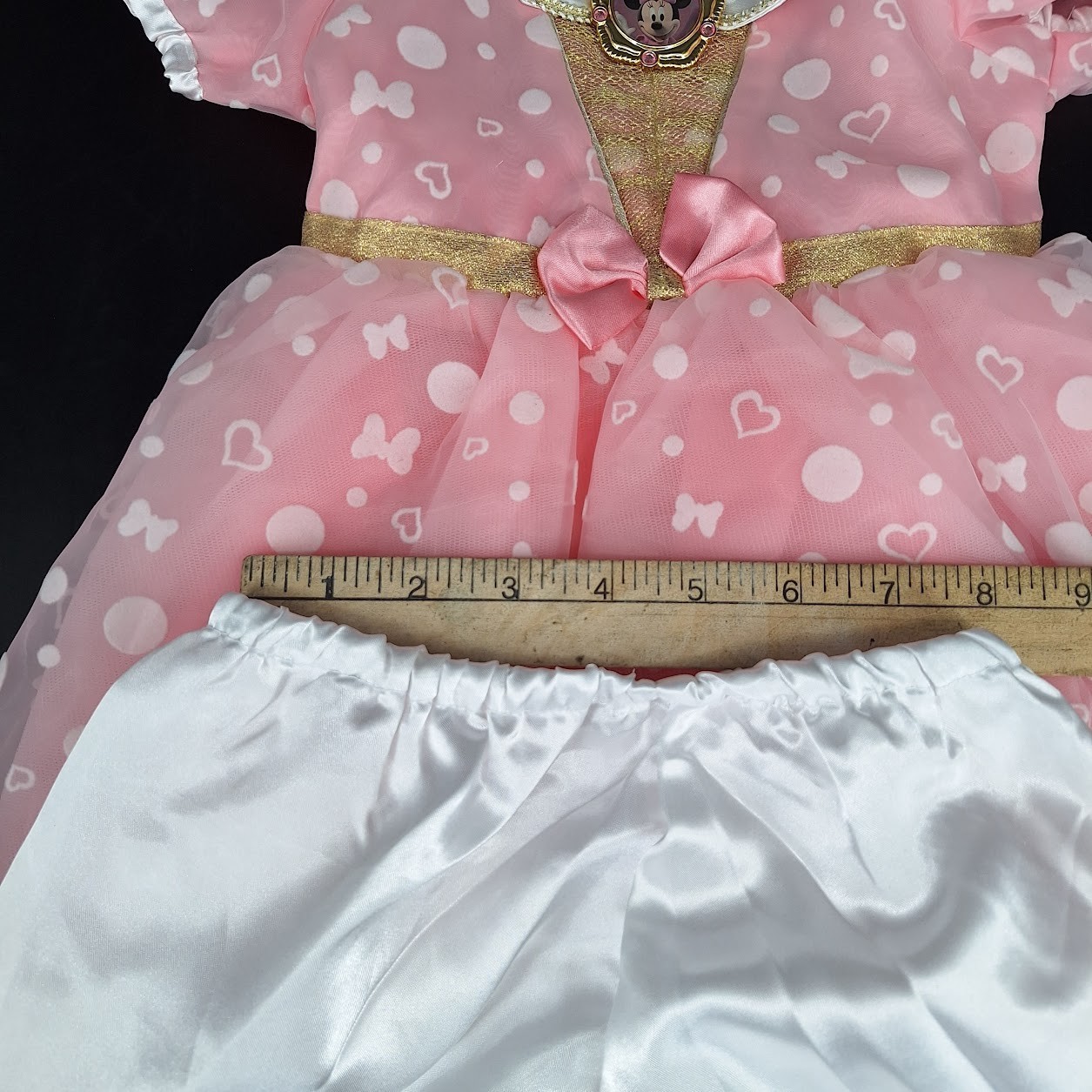 Disney Infant Girls Size 18-24 Months Minnie Mouse Costume Dress Pink & Gold