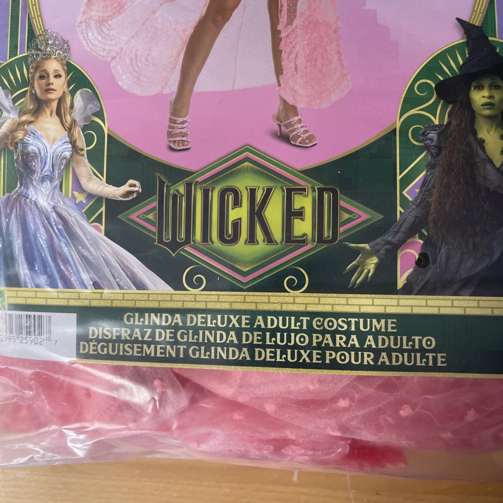 Glinda Popular Dress Deluxe Wicked Movie Fancy Dress Up Halloween Adult Costume