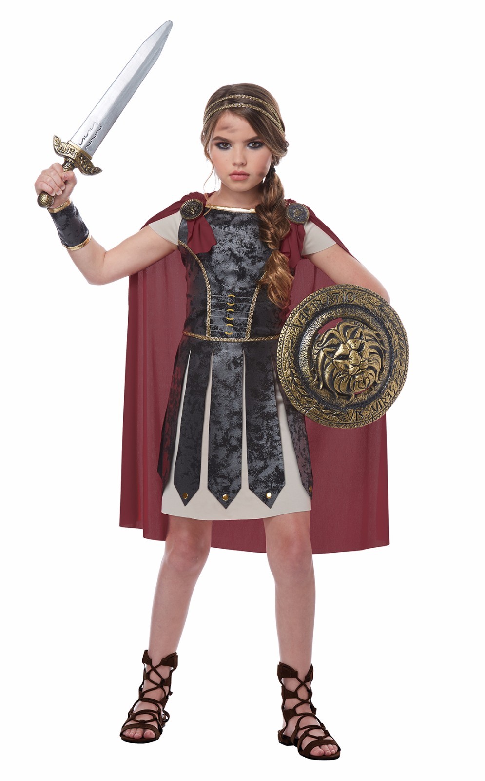 Fearless Gladiator Renaissance Child Girls Costume