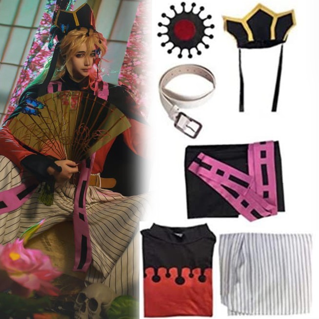 Demon Slayer Kimetsu no Yaiba Douma Doma Cosplay Costume Costume Uniform Hat Hat