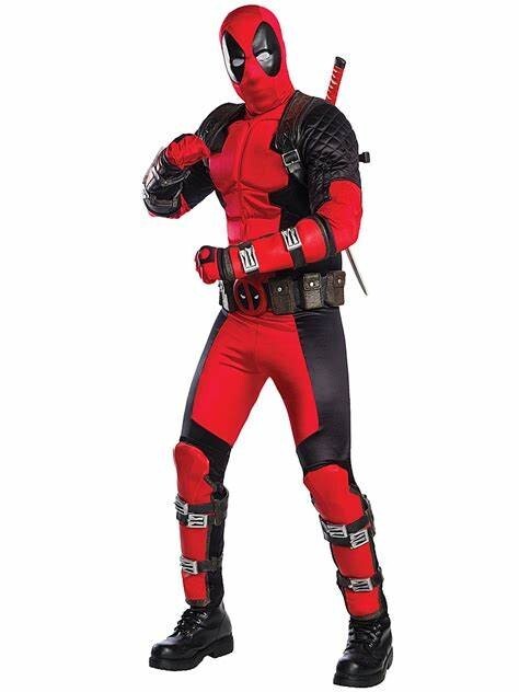 DEADPOOL COSTUME ADULT XL Grand Heritage Superhero Marvel Cosplay W/Weapons Kit