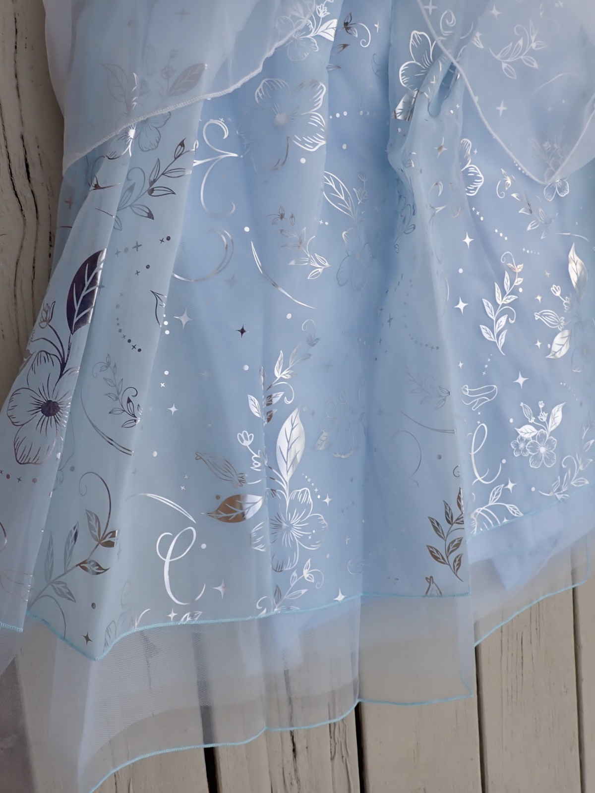 Disney Size 13 Cinderella Costume Blue Princess Dress Halloween Dress Up New